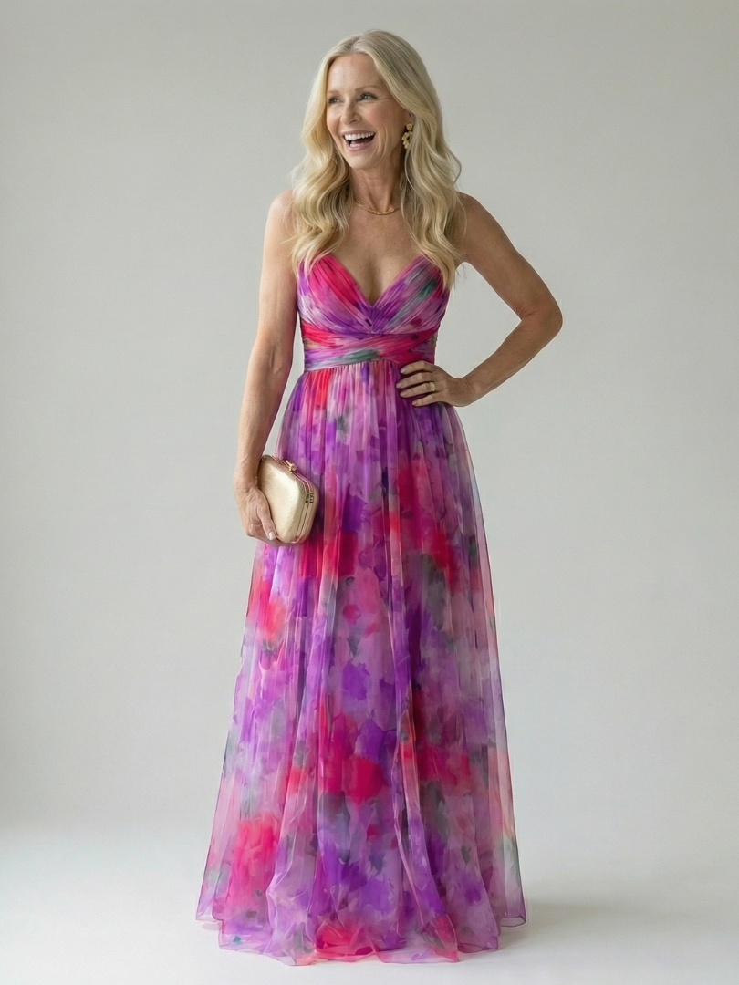 Dominique | Robe Maxi à Enveloppement Doux
