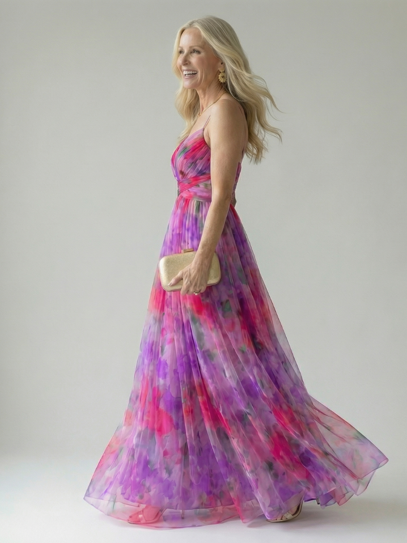 Dominique | Robe Maxi à Enveloppement Doux