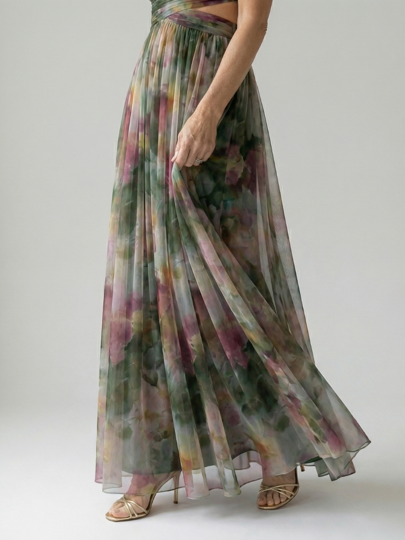 Dominique | Robe Maxi à Enveloppement Doux