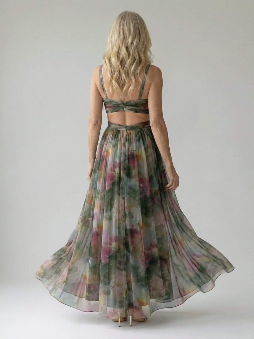 Dominique | Robe Maxi à Enveloppement Doux