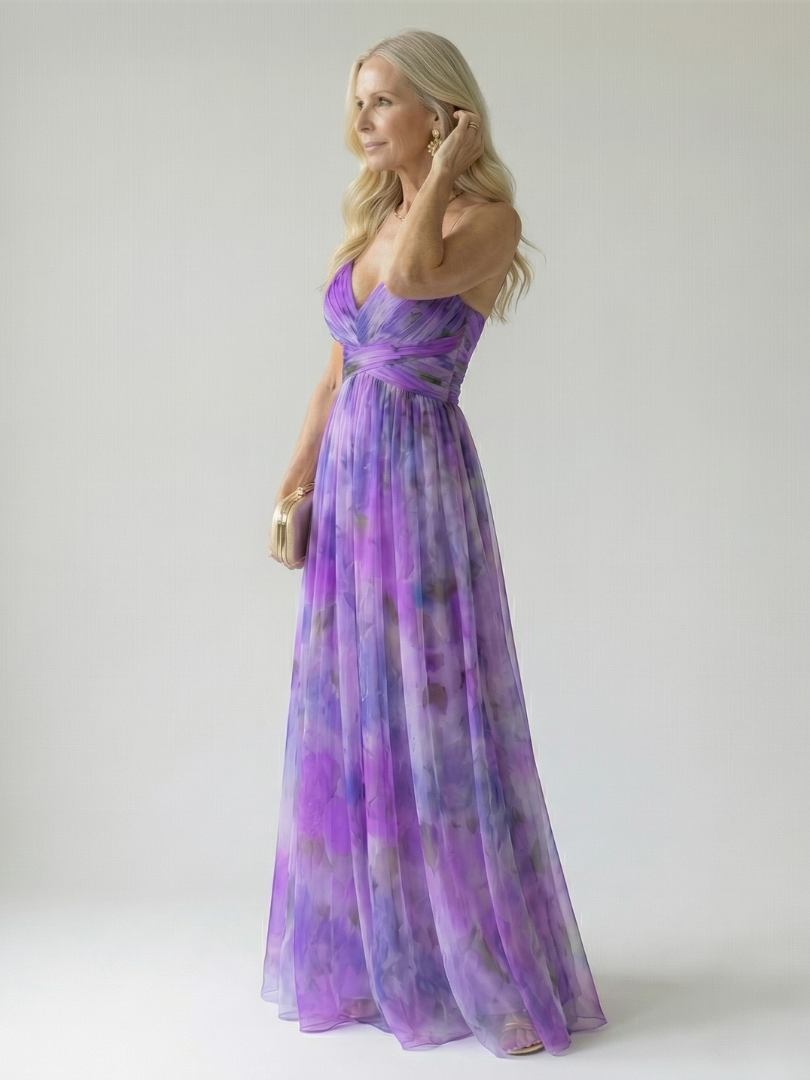 Dominique | Robe Maxi à Enveloppement Doux