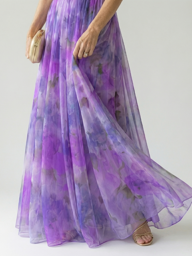 Dominique | Robe Maxi à Enveloppement Doux