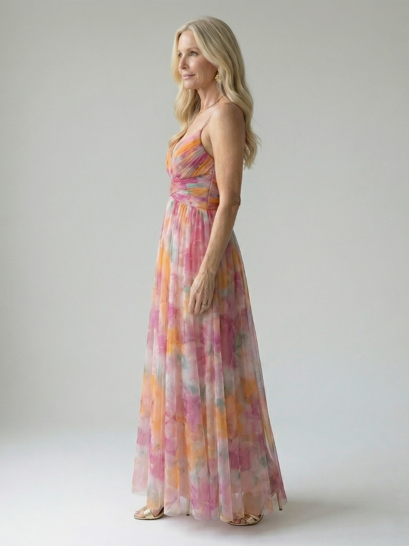 Dominique | Robe Maxi à Enveloppement Doux