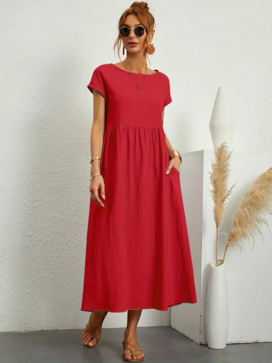 Colette™ — Robe midi fluide élégance intemporelle