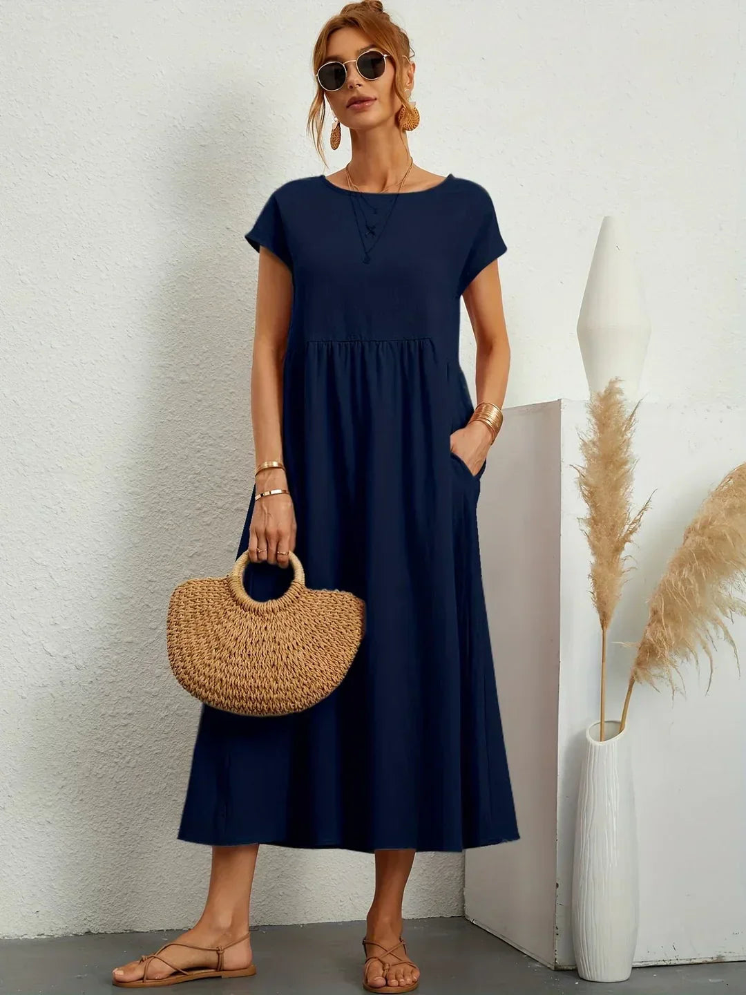 Colette™ — Robe midi fluide élégance intemporelle