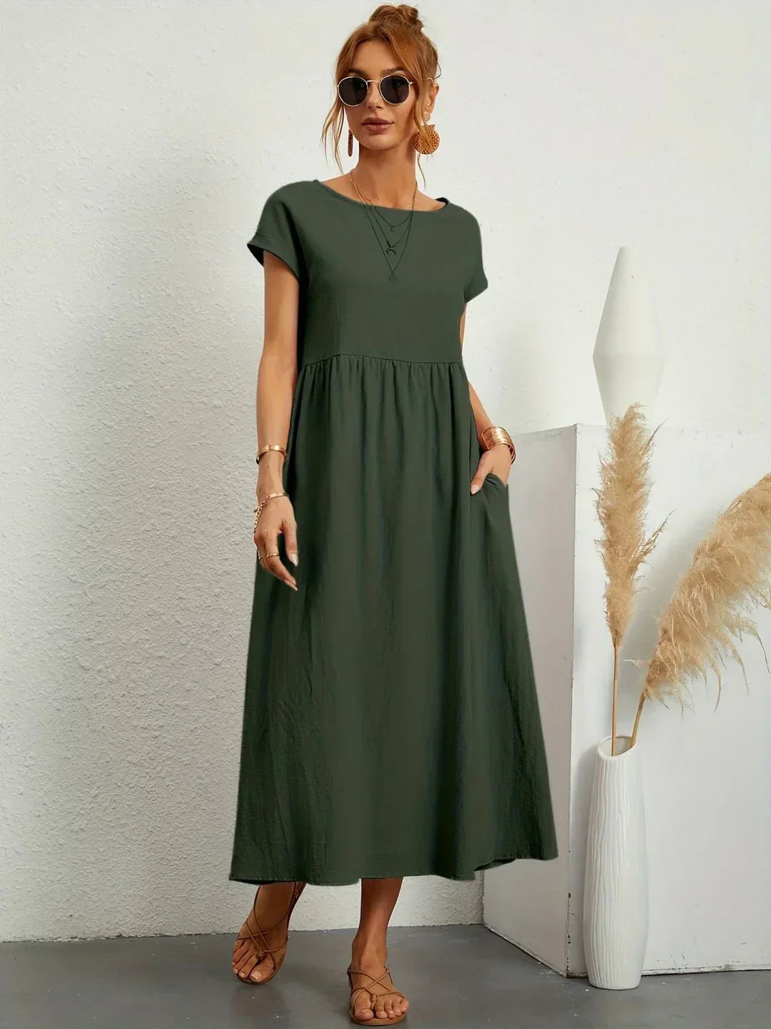 Colette™ — Robe midi fluide élégance intemporelle