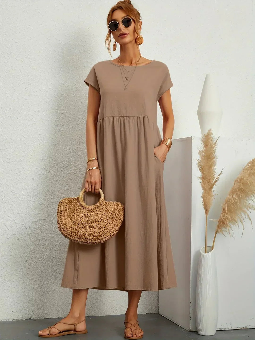 Colette™ — Robe midi fluide élégance intemporelle