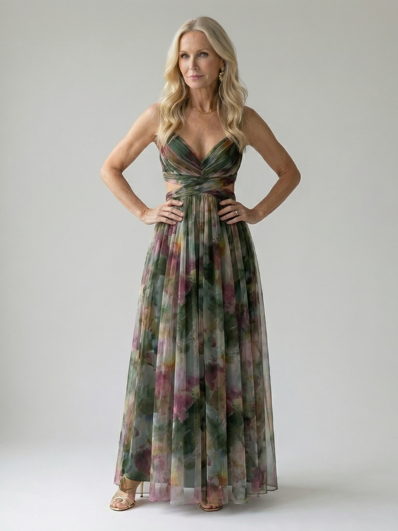 Dominique | Robe Maxi à Enveloppement Doux