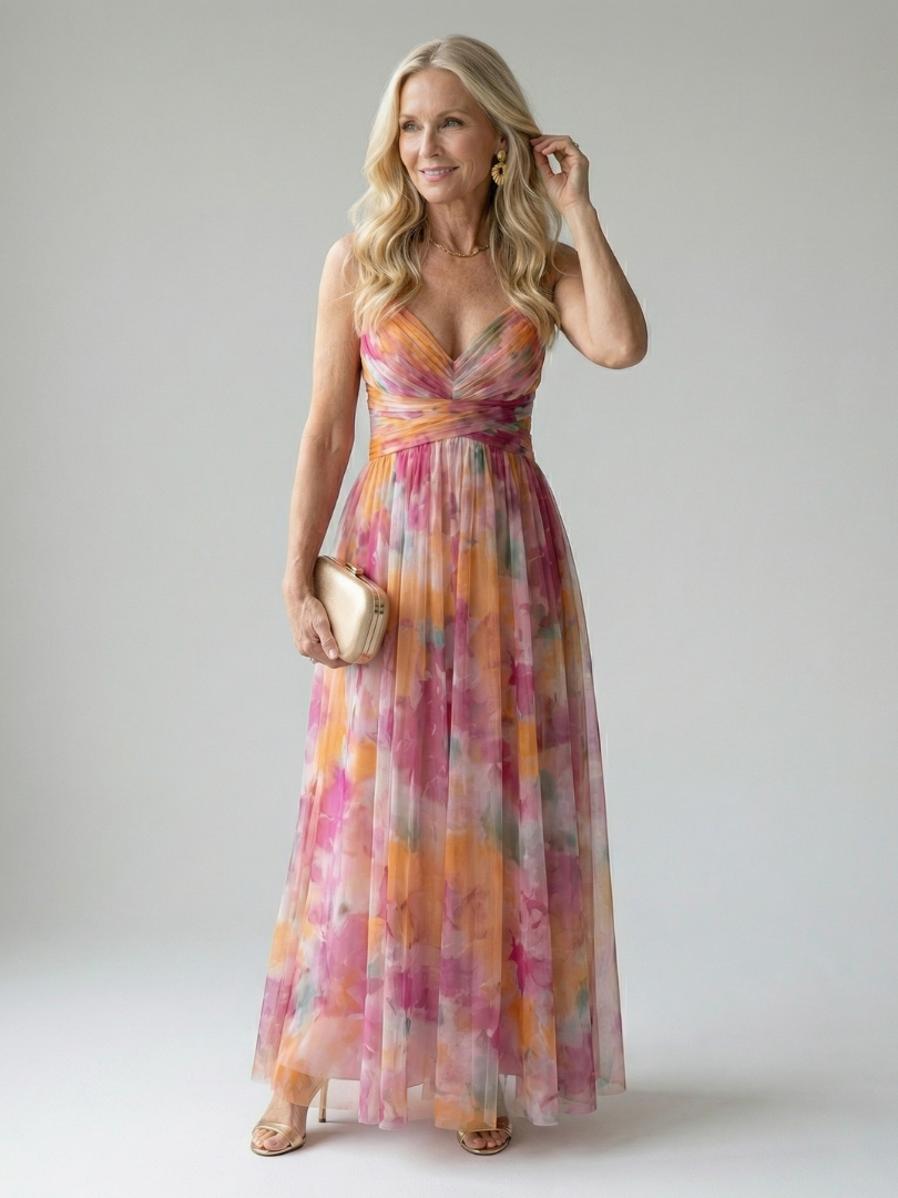 Dominique | Robe Maxi à Enveloppement Doux