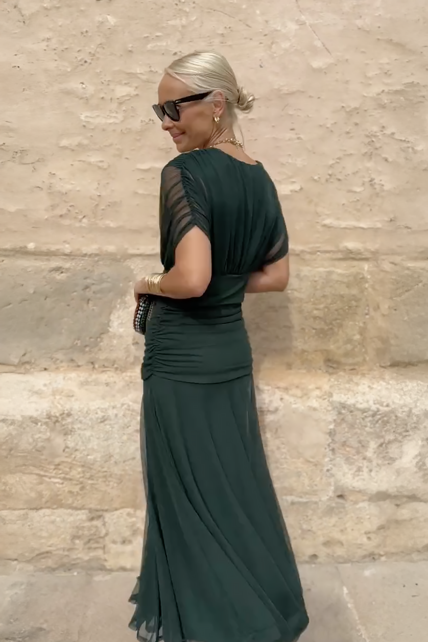 Victoire — Robe maxi de fête élégante à col V