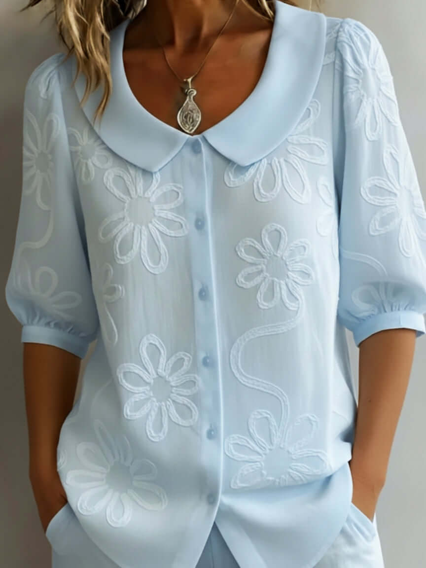 Adèle™ — Blouse légère florale élégance naturelle