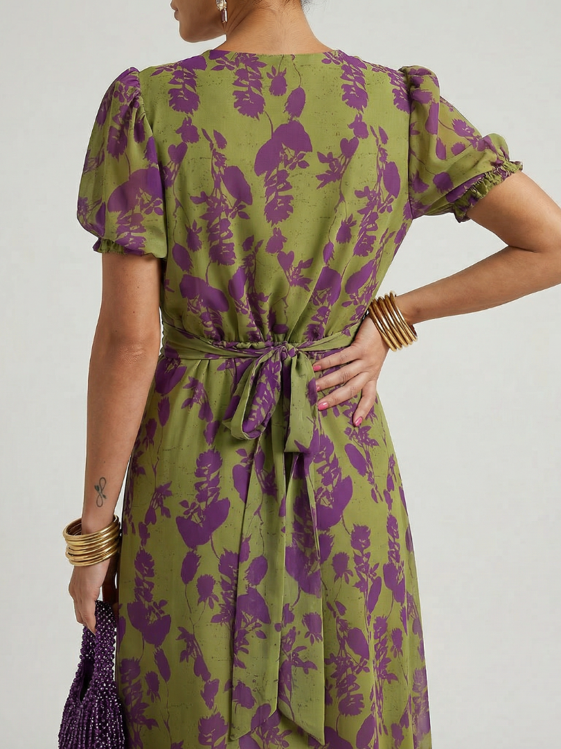 Renée | Robe Midi Florale Décontractée
