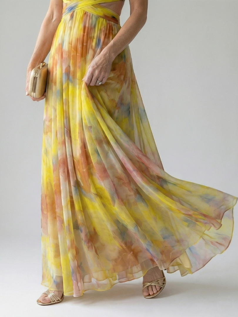 Dominique | Robe Maxi à Enveloppement Doux
