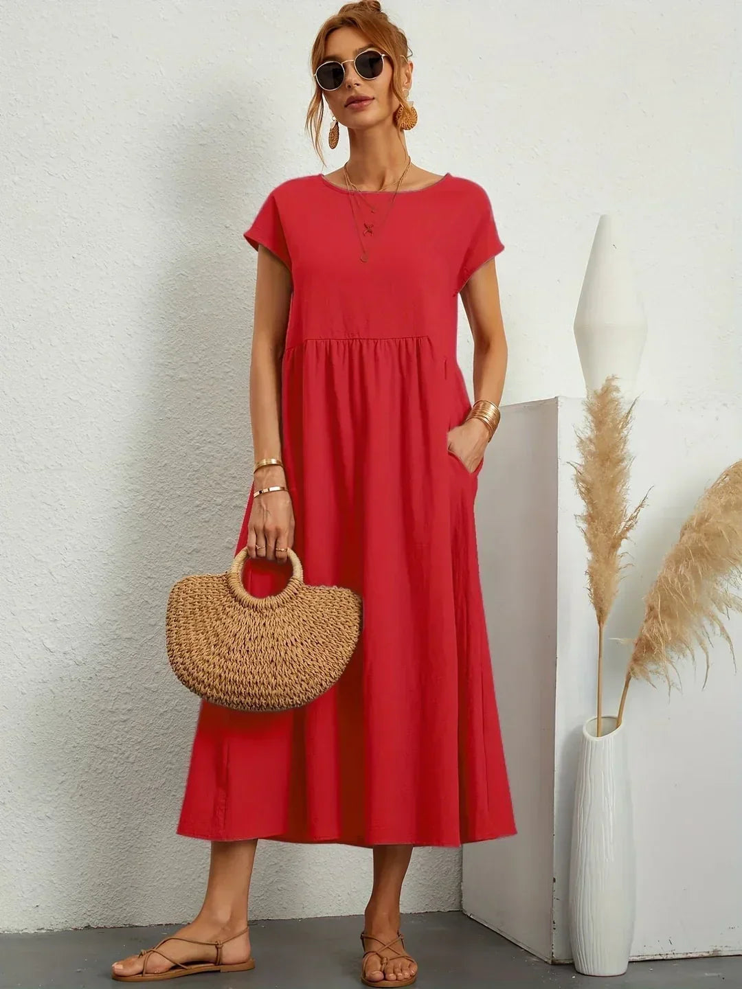Colette™ — Robe midi fluide élégance intemporelle