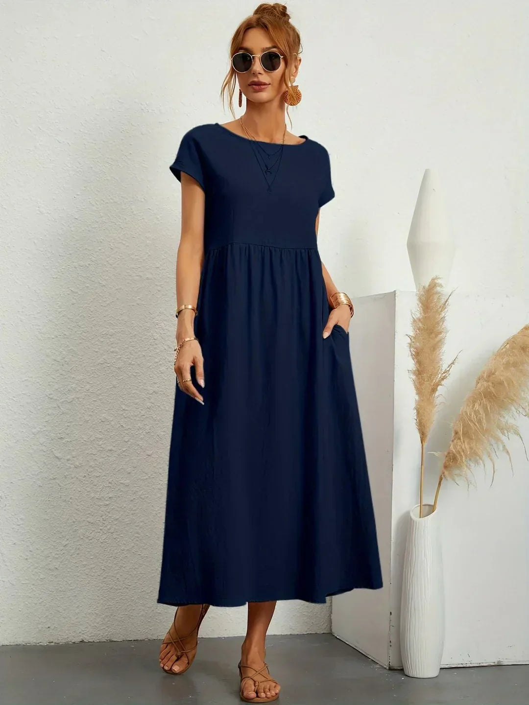 Colette™ — Robe midi fluide élégance intemporelle