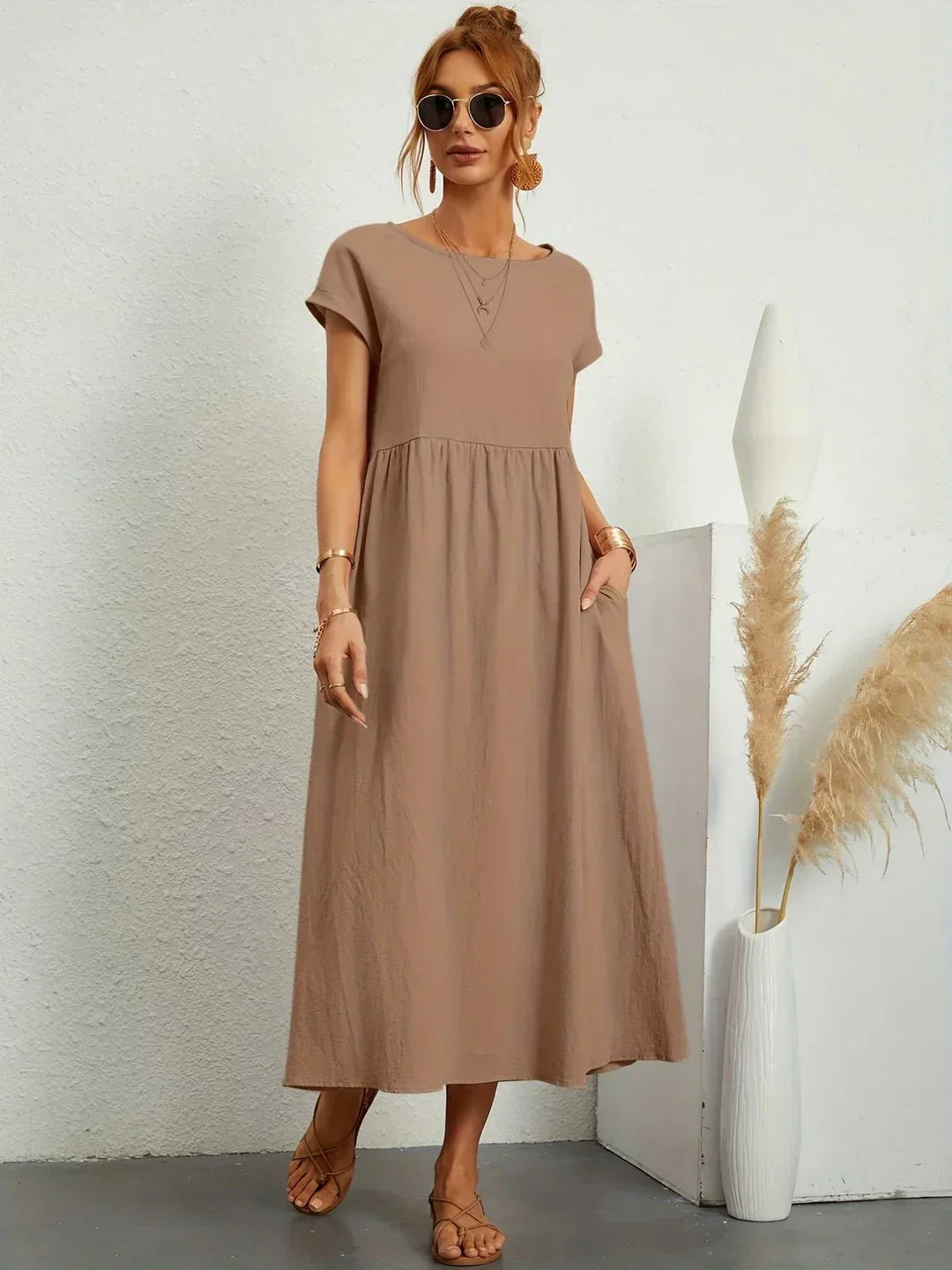 Colette™ — Robe midi fluide élégance intemporelle