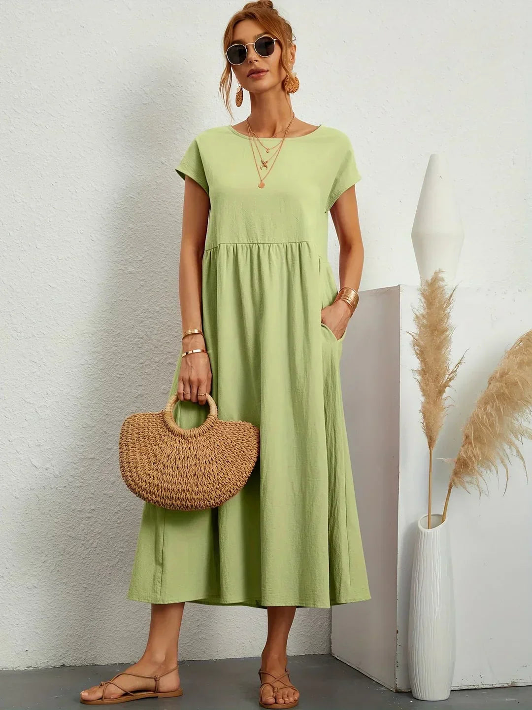 Colette™ — Robe midi fluide élégance intemporelle