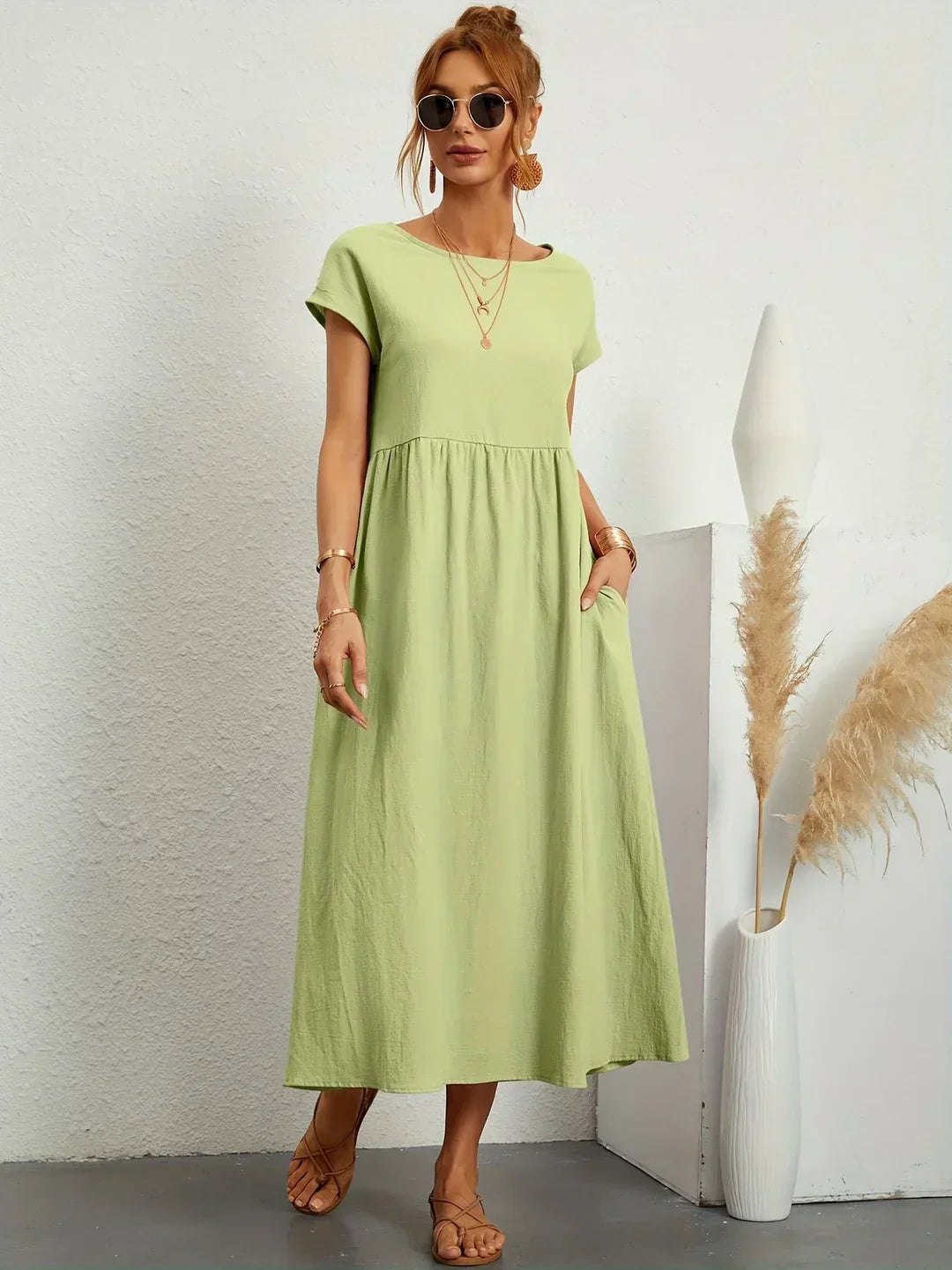Colette™ — Robe midi fluide élégance intemporelle