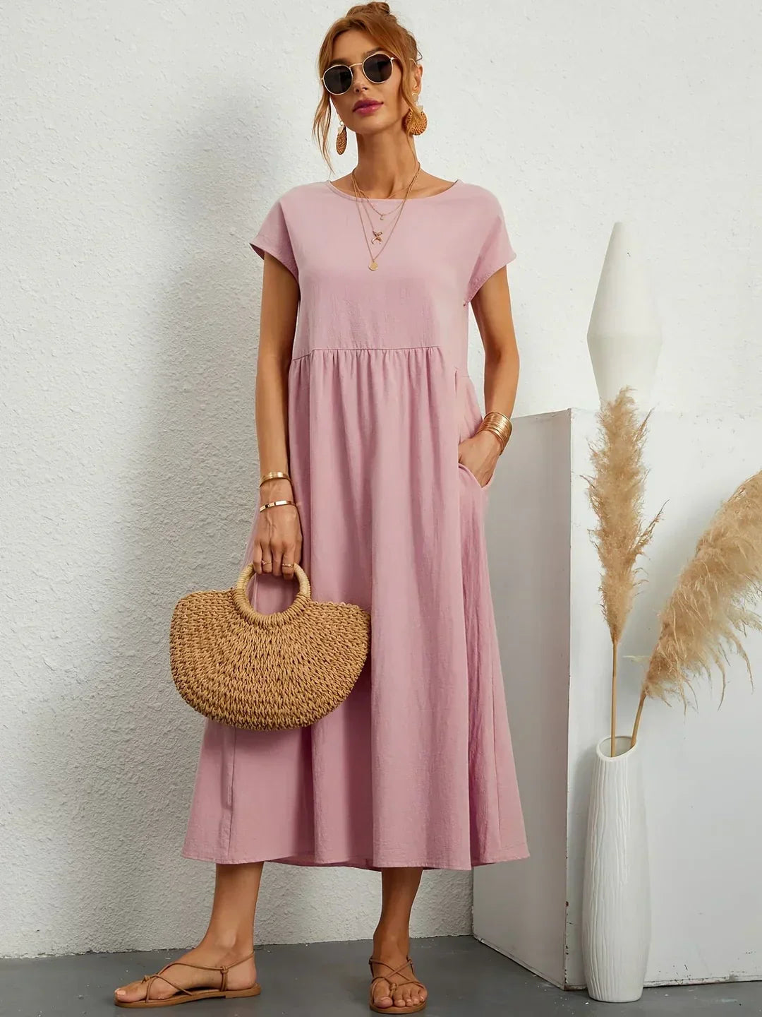 Colette™ — Robe midi fluide élégance intemporelle