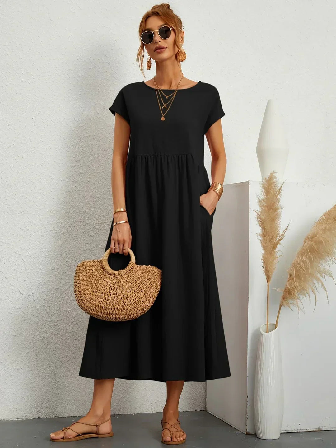 Colette™ — Robe midi fluide élégance intemporelle