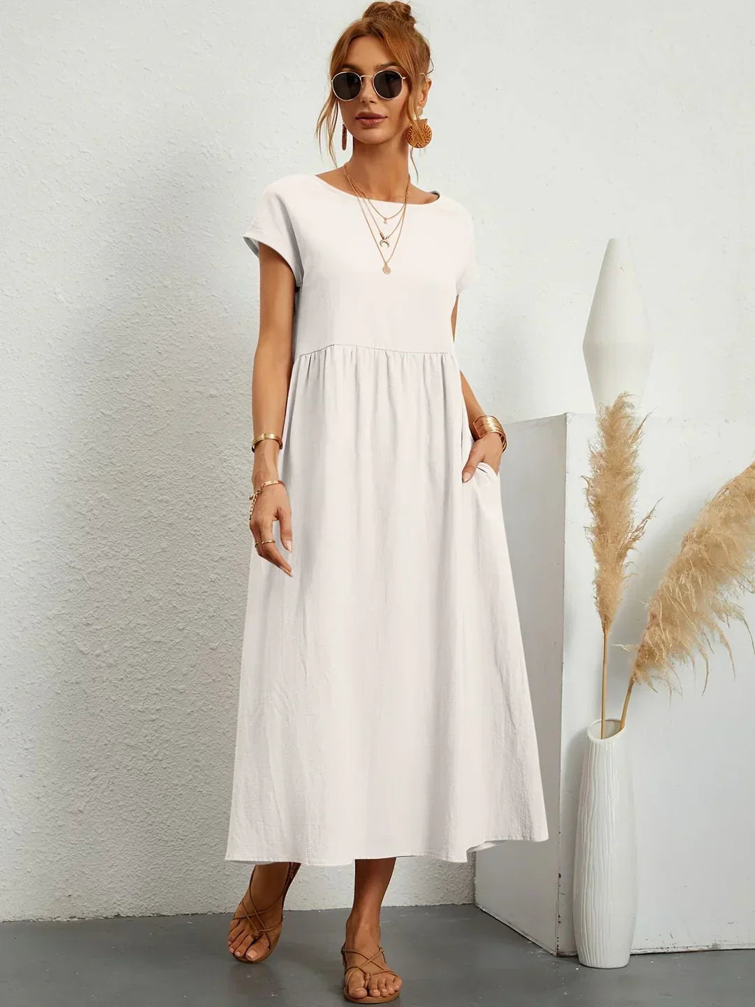 Colette™ — Robe midi fluide élégance intemporelle