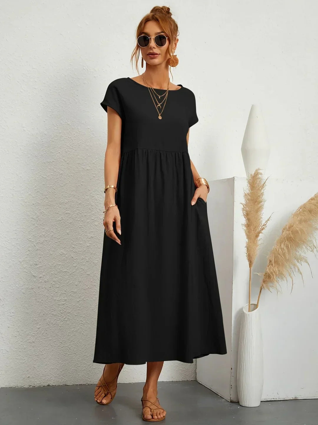 Colette™ — Robe midi fluide élégance intemporelle