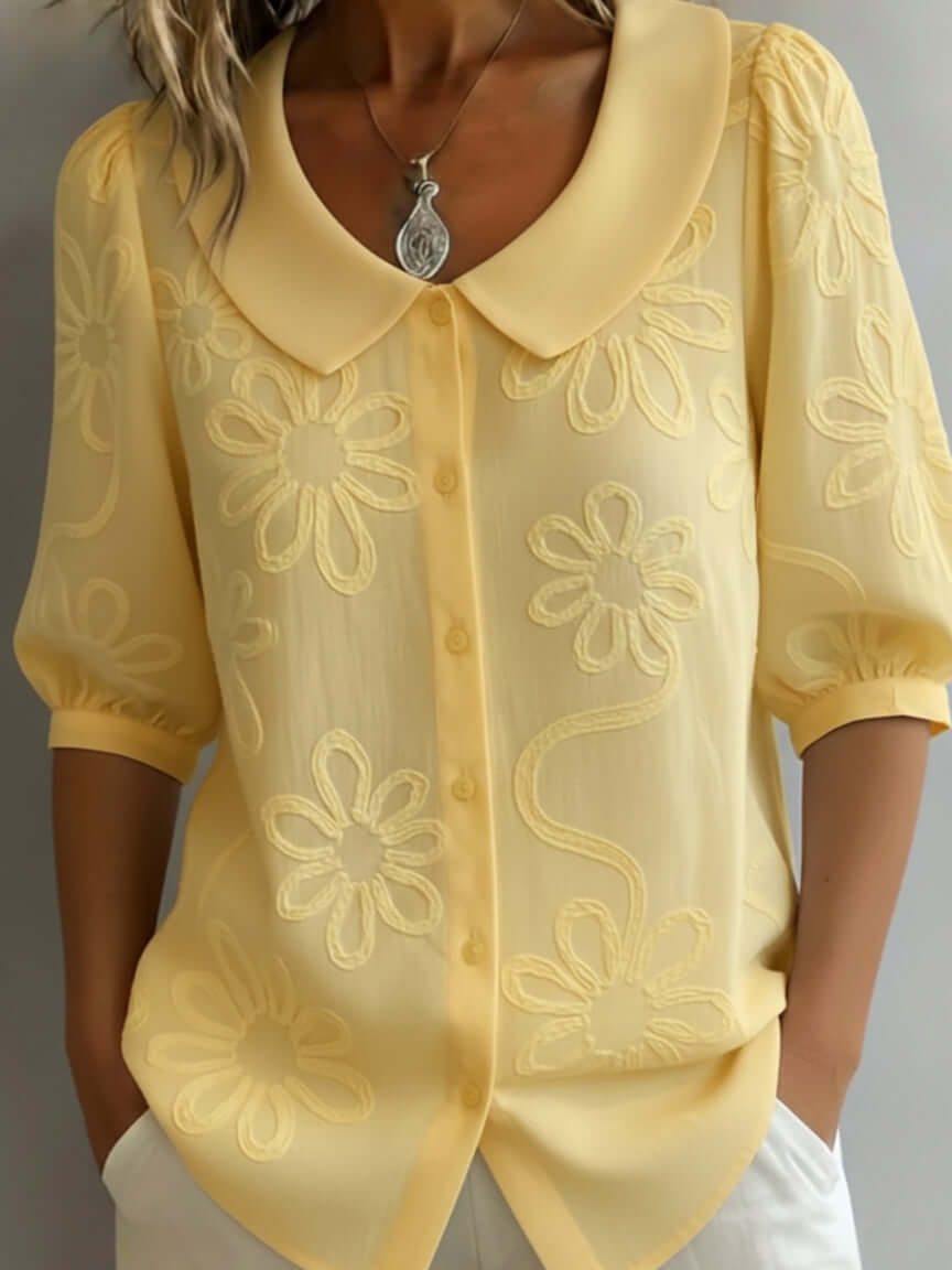 Adèle™ — Blouse légère florale élégance naturelle