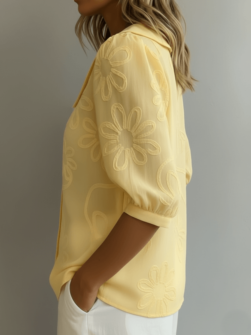 Adèle™ — Blouse légère florale élégance naturelle