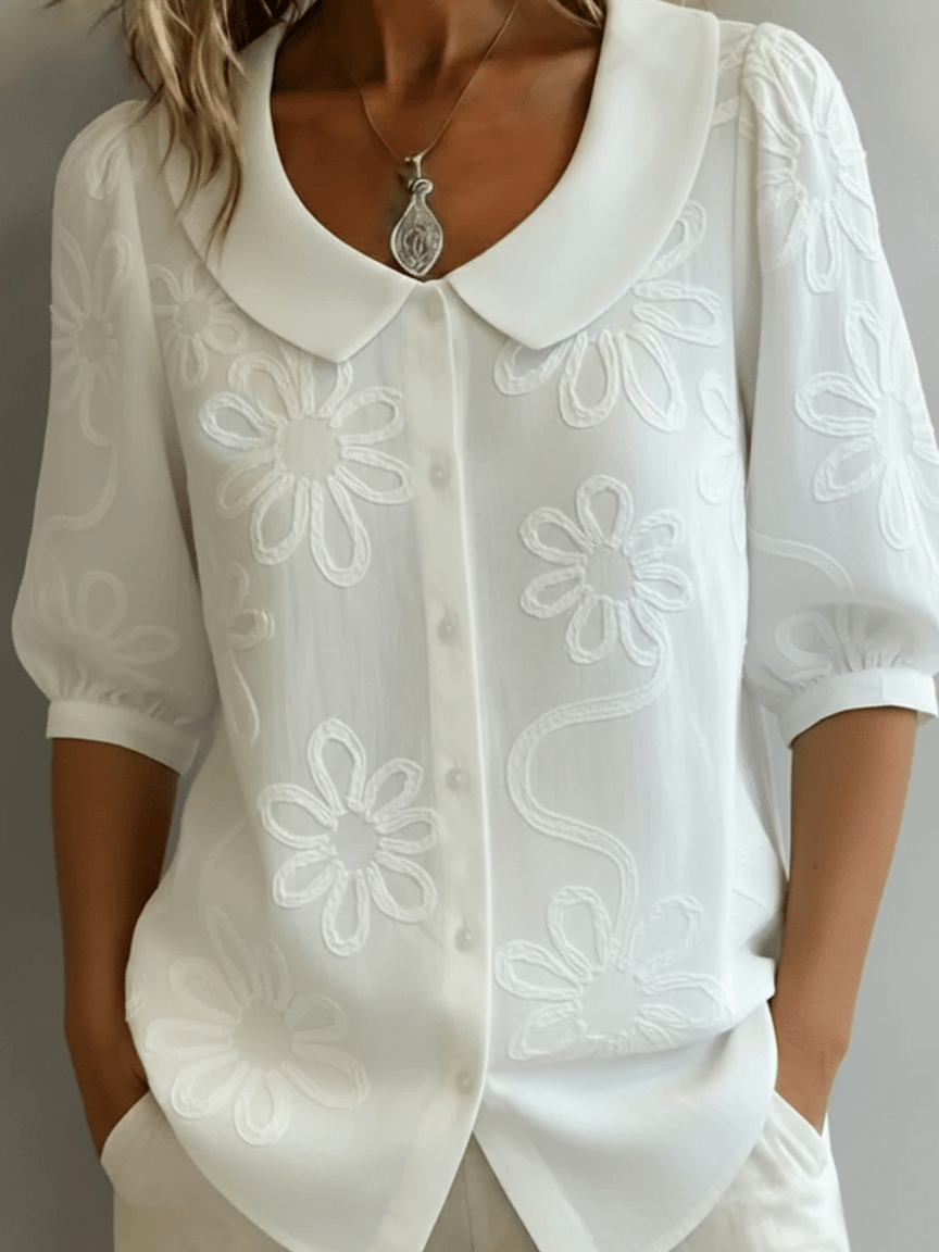 Adèle™ — Blouse légère florale élégance naturelle